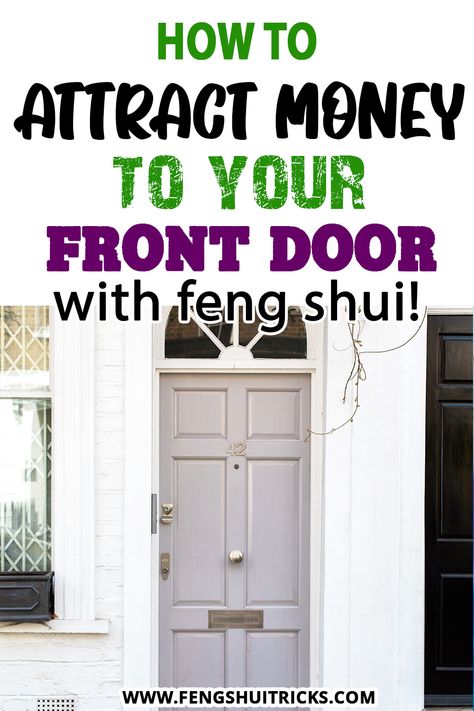 Importance Of The Front Door In Feng Shui For Prosperity Mirror Front Door Entrance, Front Doors No Windows, Mirror Facing Front Door, Feng Shui Door Colors Entrance, Feng Shui Entrance Entryway, Feng Shui Closet, Feng Shui Home Entrance, Feng Shui Plants Front Doors, Plants Front Door