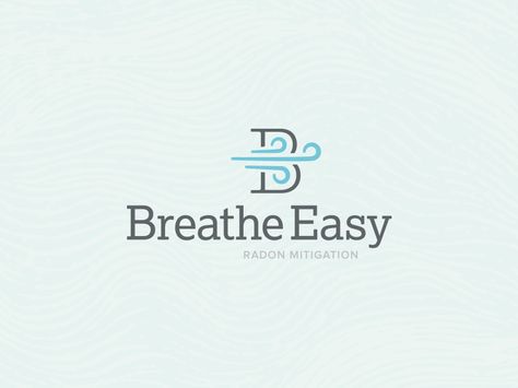 Final logo for Breathe Easy Radon Mitigation. So excited to finally see this thing up and running! Campaign Design, Graphic Design Images, Mobile Web Design, Breathe Easy, Travel Logo, Up North, Logo Mark, Negative Space, Typography Logo