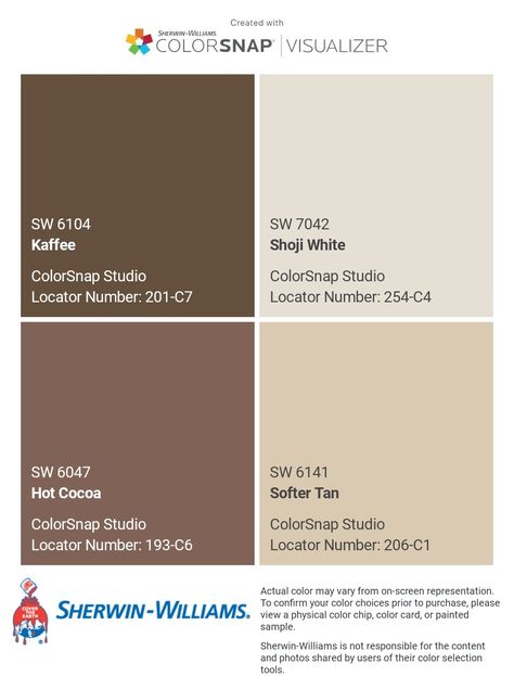 Cocoa Wall Color, Hot Cocoa Paint Color, Boho Modern Living Room, Modern Bathroom Renovations, House Flip, Shoji White, House Redesign, Neutral Paint Colors, Neutral Paint