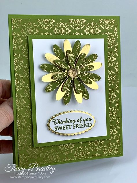 Ornate Garden, Daisy Cards, Cards Making, Stamping Up Cards, Punch Cards, Fun Fold Cards, Handmade Birthday Cards, Cards For Friends, Card Sketches