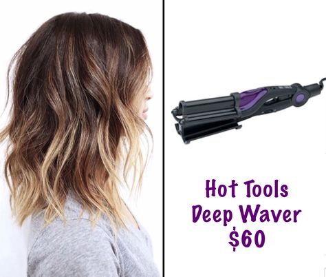 Best tool to get these waves! Hot Tools "Deep Waver" Best Wave Hair Tool, Best Hair Tools For Waves, How To Use A Waver Iron, Deep Waver Iron Hairstyles, Waver Iron Hairstyles, Wavy Hair Tools, Beach Wavy Hair, Hair Waver Iron, Hairstyling Tools