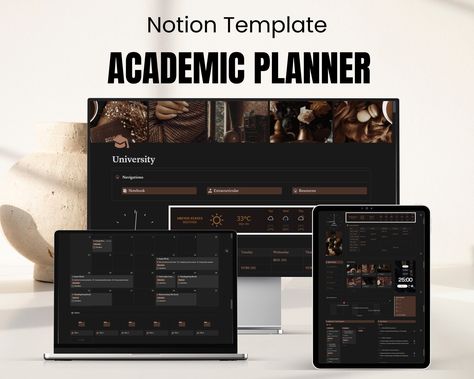 Dark Academia Notion Template Academic Planne Dark Academia Notion Template Free, Dark Academia Notion Template, Dark Academia Notion, Academia Notion, Intellectual Aesthetic, Study Planner Free, Aesthetic Student, Minimalist Clock, Pomodoro Timer