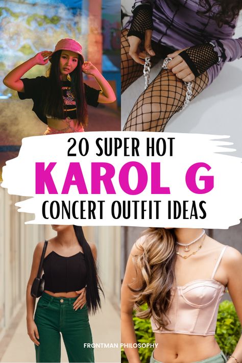 karol g concert outfits Karol G Inspired Outfits, Karol G Outfits Concert Ideas, Karol G Concert Outfits Ideas, Karol G Makeup, Karol G Outfits Concert, Concert Outfit Reggaeton, Karol G Outfits, Karol G Concert Outfits, Concert Outfits Ideas