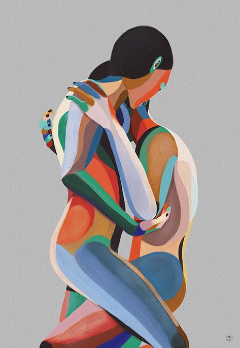 ILLUSTRATIONS: BODY STUDIES on Behance Body Abstract Art, Posca Art Ideas, Popular Art Paintings, Animated Paintings, Body Wall Art, Body Studies, Body Paintings, Body Study, Love Canvas