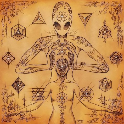 Arte Occulta, Seni Pop, Psychadelic Art, Arte Alien, Alchemy Symbols, Sacred Geometry Art, Esoteric Art, Fotografi Editorial, Occult Art