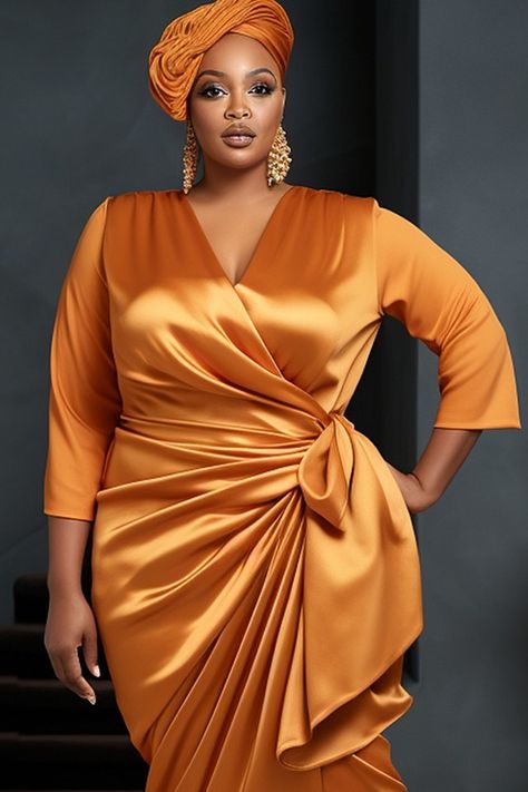 Plus Size Formal Dresses | Maxi Midi Dresses | Xpluswear Dinner Gown For Plus Size, Plus Size Wedding Guest Dresses Formal, Gathers Gown, Satin Midi Dresses, Pregnant Lady, Lace Dress Styles, Plus Size Gowns, Plus Size Formal, Evening Outfit