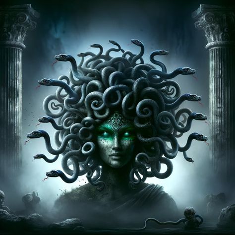 Medusa Greek Myth 4 Story Of Medusa, Medusa Myth, Women In Ancient Greece, Son Of Zeus, Greek Myth, Turn To Stone, Winged Horse, Greek Culture, Greek Myths