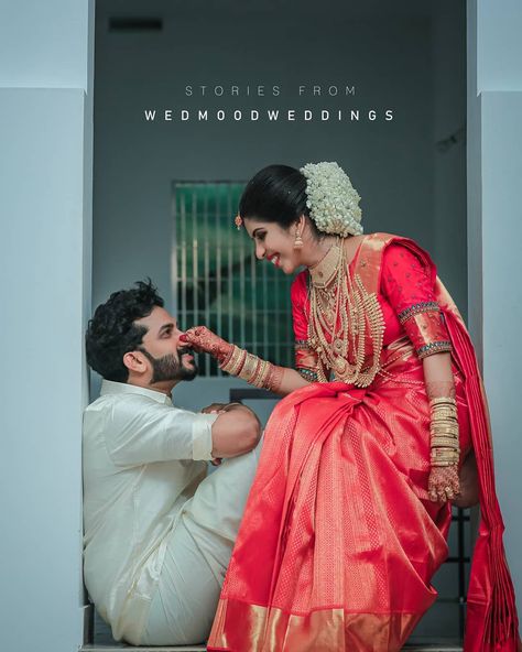 1,325 Likes, 10 Comments - wedmood (@wedmoodweddings) on Instagram: “"The highest happiness on earth is the happiness of marriage💏😊😊 . Hire us to make your wedding…” South Indian Couple Photography, Kerala Wedding Poses, South Indian Wedding Photography Couples, Kerala Wedding Couple Poses, Marriage Poses Indian, Kerala Wedding Photography Couple, South Indian Wedding Photography Poses, Wedding Couple Poses Photography Indian, भारतीय दुल्हन संबंधी