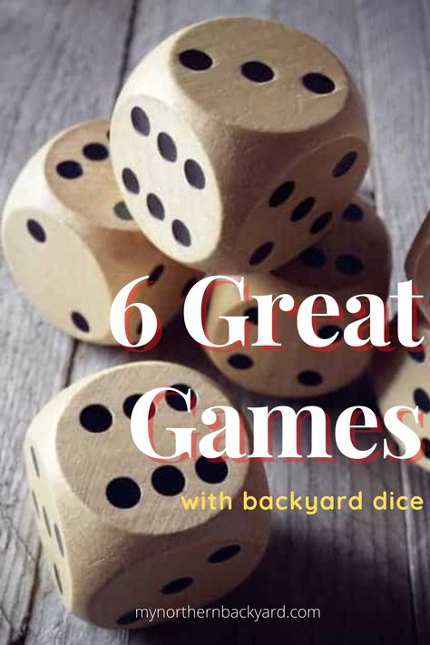 Yard Dice Diy, Dice Game For Large Group, Dice Games For Large Groups, Giant Dice Games For Kids, Big Dice Games, Yard Dice Games, Giant Dice Games, Diy Outdoor Games, Dice Game Rules