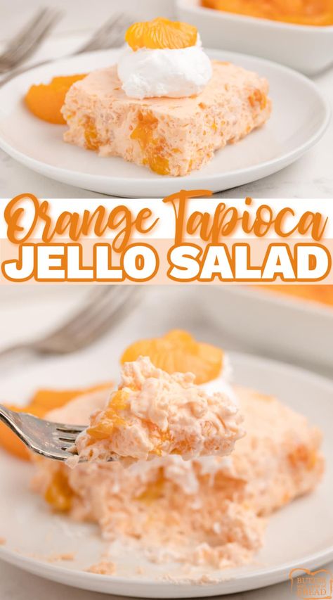 Mandarin Orange Jello, Orange Fluff Salad, Mandarin Orange Jello Salad, Orange Jello Salad, Orange Jello Salads, Orange Salad Recipes, Salad Macaroni, Mandarin Orange Salad, Fluff Salad Recipes