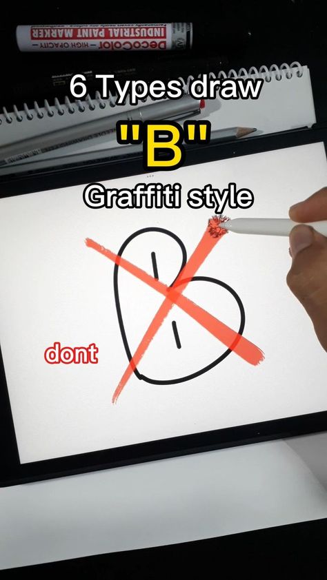 #draw #graffitialphabet #spraypaint #streetart #tutorial #grafftok #lettering #howto #calligraphy #typography Graffiti Lettering Tutorial, Graffiti Letters Styles, Graffiti Tutorial, Graffiti B, Typography Sketch, Typography Drawing, Abstract Art Projects, Graffiti Words, Graffiti Lettering Fonts