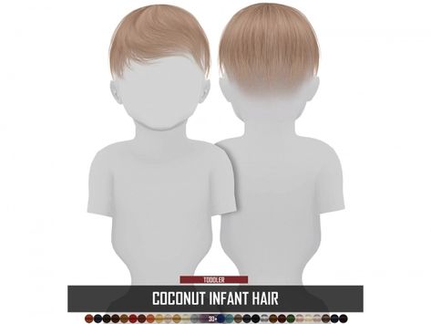 COCONUT INFANT HAIR The Sims 4 Todlers Cc Hair, Infant Cc Sims 4 Hair Male, Sims 4 Cc Infant Hair Boy, Sims 4 Infant Hair Boy, Sims 4 Infant Cc Boy, Sims 4 Cc Toddler Hair Boy, The Sims 4 Cc Baby Hair, The Sims 4 Bebes, Toddler Hairstyles Boy