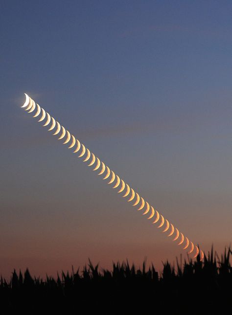 Moon Timelapse Photography, Keep Looking Up, Sky At Night, Passing Of Time, Time Lapse Photography, Moon Setting, Light Trails, Fly Me To The Moon, Good Night Moon