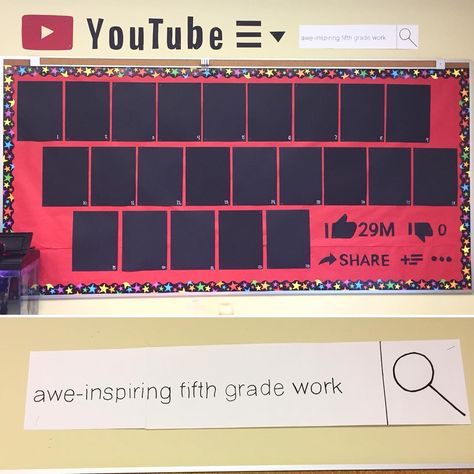 Youtube Bulletin Board, Social Media Classroom Theme, Classroom News Bulletin Board, Social Media Bulletin Board, Instagram Bulletin Board, Technology Classroom Decor, Vocabulary Bulletin Boards, Literacy Bulletin Boards, Ela Bulletin Boards