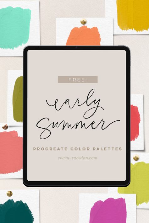 Canva Summer Color Palette, Procreate Colour Palette Free, Procreate Color Palette Free Download, Colour Palette For Procreate, Procreate Gradient Color Palette, Berry Punch, Analogous Color Scheme, Free Procreate, Palette Art