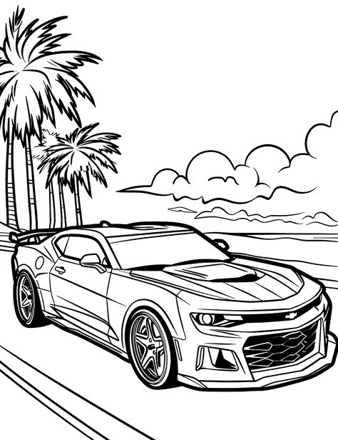 Car Printable Coloring Pages, Car Pictures To Color, Hot Wheel Coloring Pages, Hot Rod Coloring Pages, Transparent Coloring Pages, Hot Wheels Coloring Pages Free Printable, Coloring For Kids Free Printables, Coloring Pages For Boys Free Printable, Boys Coloring Pages Free Printable