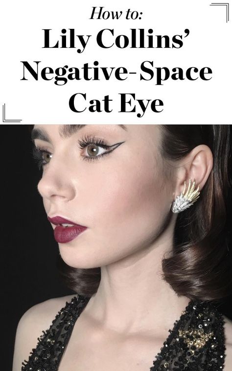 Negative Space Eyeliner, Negative Space Makeup, Space Eyeliner, Space Makeup, Liner Makeup, Her Makeup, Oscar Party, Vanity Fair Oscar Party, The Oscars