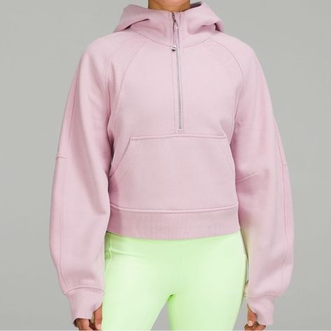 Lululemon scuba half zip pink peony size M/L Scuba Top, Technical Clothing, Half Zip Hoodie, Lululemon Scuba, Cozy Fabric, Pink Peony, Terry Fabric, Athletic Apparel, Women Hoodies Sweatshirts