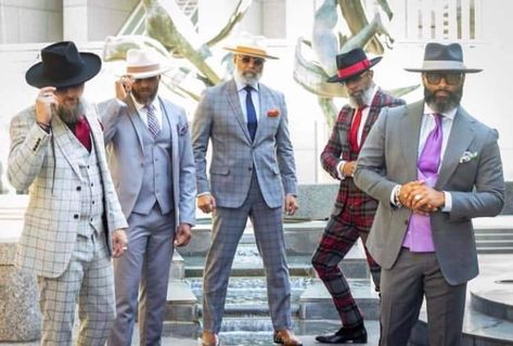 The Silver Fox Squad, Silverfox Squad, Group Poses, Holiday Giveaways, Fashion 2024, Silver Fox, Black Men Fashion, Tie And Pocket Square, School Outfits