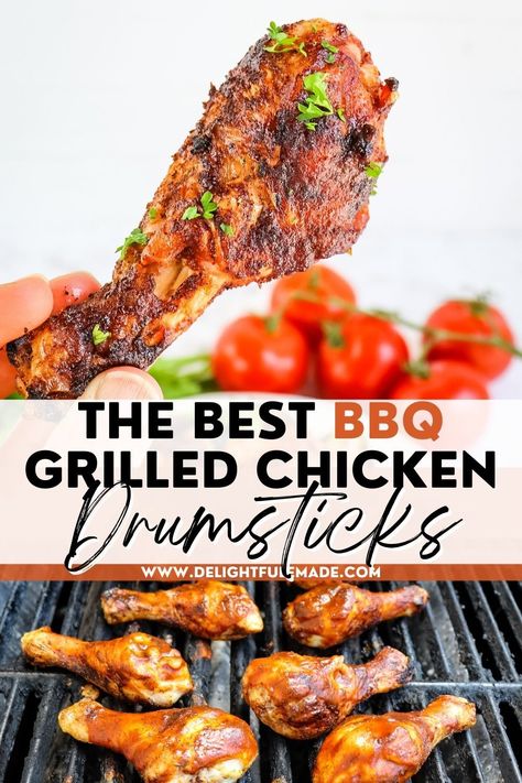 Grilled Drumstick Chicken Recipes, Homemade Honey Bbq Sauce, Bbq Chicken Sides, Bbq Drumsticks, Honey Bbq Sauce Recipe, Bbq Spice Rub, Grilled Drumsticks, Bbq Chicken Breast Recipe, The Best Grilled Chicken