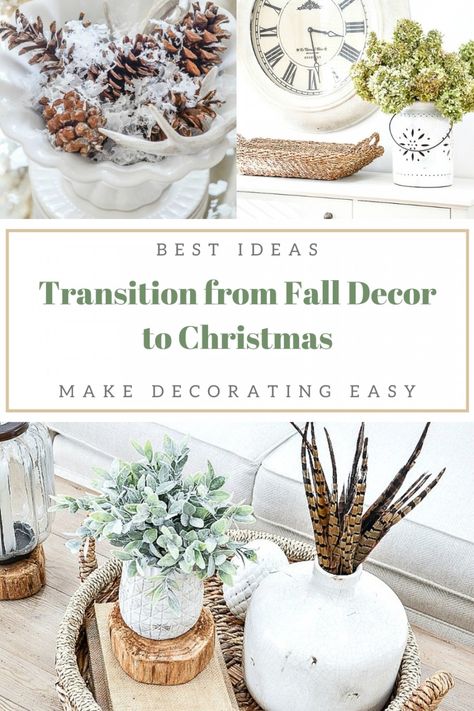 Fall To Christmas Decor, Transitional Christmas Decor, Transitional Christmas, Half Christmas, November Christmas, Magical Decor, Fall Tablescapes, Easy Thanksgiving, Christmas Makes