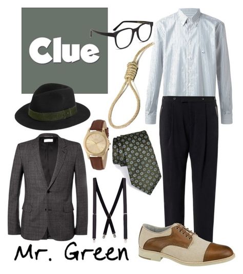 "Mr. Green 1 - Clue" by b-scottyer ❤ liked on Polyvore featuring Etro, Nordstrom, Larke, rag & bone, Invicta, Johnston & Murphy, Topman and Yves Saint Laurent Wadsworth Clue Costume, Mr Green Clue Costume Female, Mr Green Clue Costume, Clue Costume Ideas, Cluedo Party, Clue Costume, Clue Game, Clue Board Game, Mystery Party Game