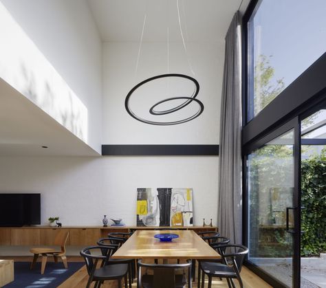 Gallery of South Yarra Void House / Andrew Child Architect - 8 House Void Design, Sky Terrace, Sage House, Modern Heritage, Double Height, Melbourne House, Inspirational Photos, Contemporary Living Spaces, Prefab Homes