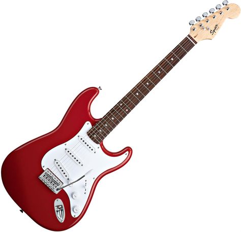 Red Fender Stratocaster Squier Guitars, Red Electric Guitar, Guitar Drawing, Guitar Stickers, Eric Johnson, Fender Strat, Cheap Guitars, Fender Squier, Fender Guitar