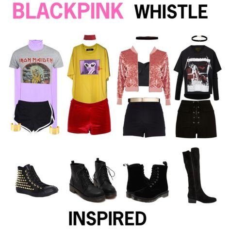 Blackpink Whistle Outfit, Pink Inspired Outfits, Blackpink Outfits, Korean Fashion Kpop, Adidas Neo, Outfits Men, Kpop Fashion Outfits, Henri Bendel, Korea Fashion