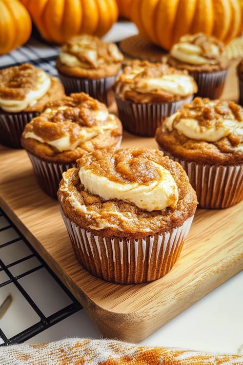 These Pumpkin Cream Cheese Swirl Muffins combine rich pumpkin spice flavor with a creamy cheesecake swirl, creating the perfect autumn treat. Light, fluffy, and irresistibly delicious, they’re a must-bake for the season! Satisfy your cravings – grab the full recipe! #PumpkinMuffins #FallBaking #PumpkinSpice #CreamCheeseSwirl #MuffinRecipe #EasyBaking #FallFlavors #PumpkinDesserts #BakingInspiration #YummyMuffins #FallTreats #DeliciousBakes Pumpkin Cream Cheese Swirl Muffins, Cream Cheese Swirl Muffins, Pumpkin Muffins With Cream Cheese, Swirl Muffins, Cream Cheese Swirl, Pumpkin Cream Cheese Muffins, Pumpkin Muffin Recipes, Pumpkin Cream Cheese, Pumpkin Spice Muffins