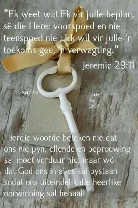 Beautiful Bible Quotes, Motivational Bible Quotes, Woord Van God, Good Morning Smiley, Distance Love Quotes, Smart Box, Biblical Encouragement, Bible Words Images, Afrikaans Quotes