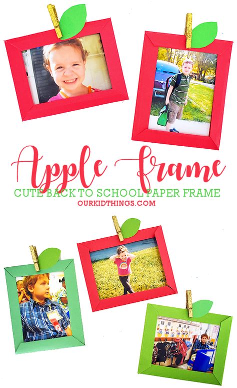 Paper Frame Template, Kindergarten Apples, August Activities, Welcome To Preschool, Apple Paper, Back To School Photos, Apple Classroom, September Preschool, Apple Ideas