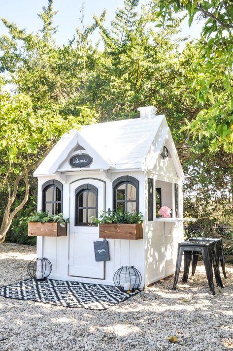 A collection of beautiful spaces and inspiration for every room in your home! #beautifulspaces #inspiration #modernfarmhouse Farmhouse Playhouse, Plastic Playhouse, Playhouse Makeover, Kids Playhouse Outdoors, Playhouse Ideas, Backyard Playset, Outdoor Playhouse, Diy Playhouse, Backyard Playhouse