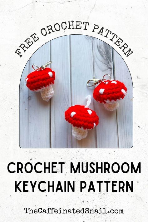 Today, we’re exploring how to make an adorable crochet mushroom keychain that’s not only functional but also a delightful accessory. This project is perfect for adding a touch of charm to your bag or keys and makes for a fantastic gift! Crocheted Mushroom Keychain, Mushroom Keychain Crochet Pattern Free, Mushroom Crochet Keychain Pattern, Easy Mushroom Crochet, Crochet Small Keychain Pattern Free, Free Crochet Patterns Mushroom, Crochet Mushroom Keychain Pattern Free, Crochet Keychain Mushroom, Small Crochet Keychain Patterns