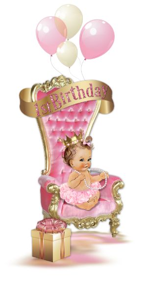 Happy 1st Birthday Girl, Happy 1st Birthday Princess, Princess Throne, 1st Birthday Princess, Birthday Baby Girl, Pink Invitation, 1st Birthday Girl, Happy 1st Birthday, Baby Shawer