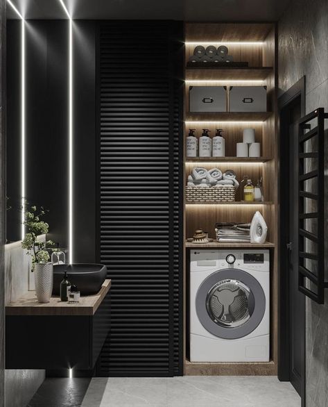 Laundry Room Layouts, Laundry Design, Modern Laundry Rooms, Vevey, Laundry Room Inspiration, Kitchen Remodel Inspiration, Kitchen Remodel Ideas, Kitchen Cabinet Remodel, Bathroom Inspiration Decor