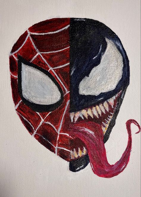 Marvel Venom Painting Easy, Venom Painting, Spider Man Painting, Spiderman Pumpkin, Venom Face, Spiderman Canvas, Spiderman Painting, Venom Spiderman, Spiderman Drawing