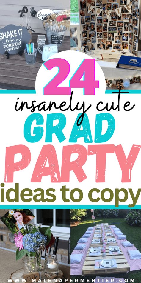 24 Best High School Graduation Party Ideas (To Make It One For the Books!) High School Graduation Sign Ideas, Grad Party Checklist High Schools, High School Graduation Open House Ideas, Senior Last Day Of School Ideas, Graduation High School Party, Graduation Memory Ideas, High School Graduation Decoration Ideas, 2025 Graduation Ideas, Home Graduation Party Ideas