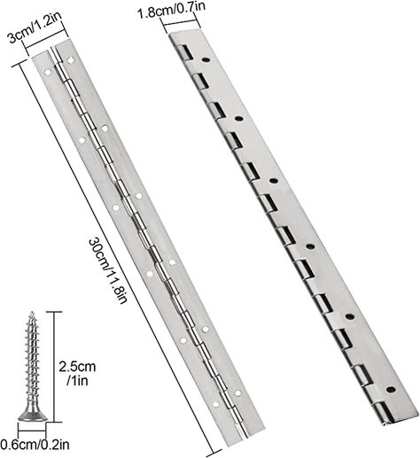 Amazon.com: 4 PCS Stainless Steel 304 Piano Hinge, 12 Inch Heavy Duty Continuous Hinge, 0.04" Thickness Fixing Folding Continuous Piano Hinge : Industrial & Scientific Piano Hinge, Hinges For Cabinets, Stainless Steel 304, Hinges, Basement, Piano, Heavy Duty, Stainless Steel