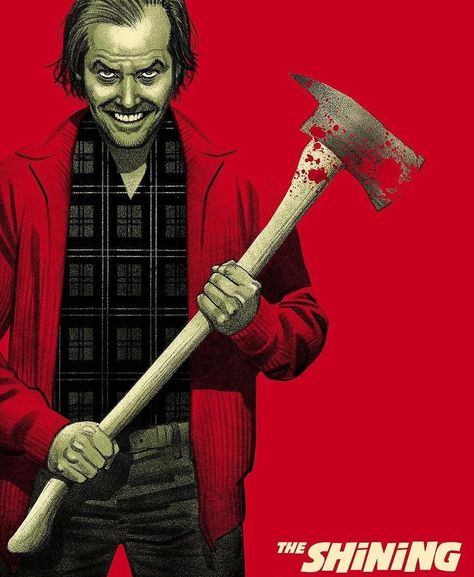 Jack Torrance from The Shining based on Steven King's book and the 1980 film directed by Stanley Kubrick Greg Smallwood, Jack Torrance, Stephen King Movies, Horror Vintage, Film Horror, Horror Posters, Horror Movie Art, Classic Horror Movies, Horror Icons