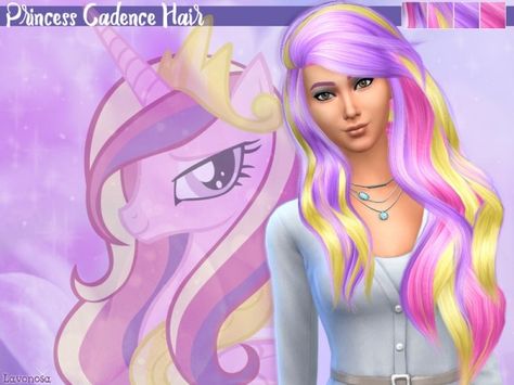 The Sims Resource: Princess Cadence Sanctuary hair retextured by lavonosa for Sims 4 Sims 4 Hair Retexture, Mlp Cc Sims 4, Mlp Sims 4, My Little Pony Sims 4 Cc, Sims 4 Cc My Little Pony, Mlp Sims 4 Cc, Sims 4 My Little Pony Cc, Sims 4 Rainbow Hair, Pinkie Pie Hair