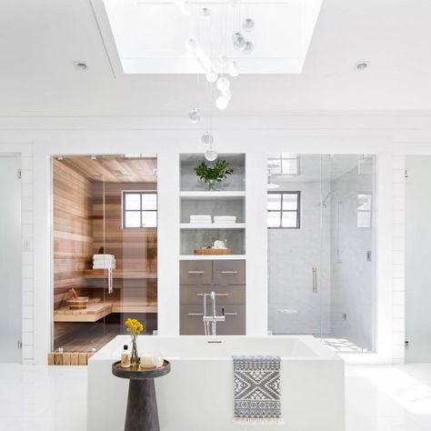 Soaking tub shower combo