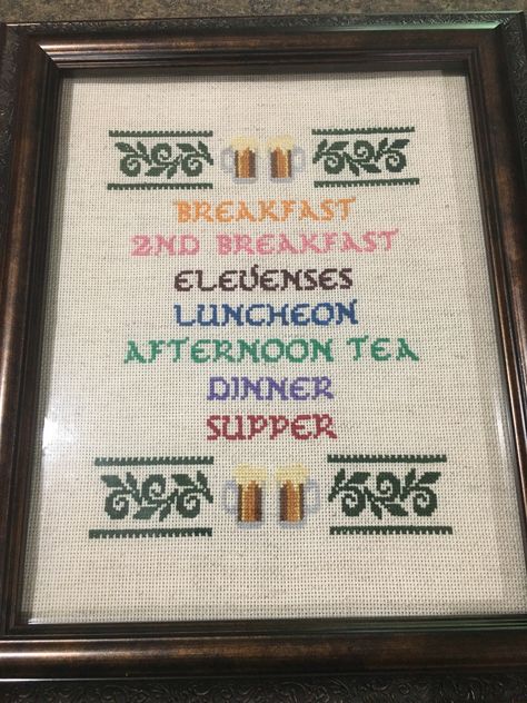 D&d Cross Stitch, The Hobbit Cross Stitch, Lotr Cross Stitch, Nerd Cross Stitch, Hobbit Cross Stitch, Dnd Cross Stitch, Crossing Threads, Snarky Embroidery, Nerdy Diy