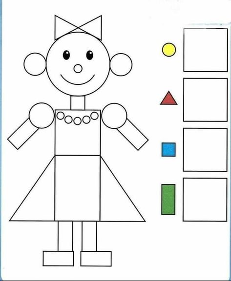 Preschool Activities Printable, Shape Activities Preschool, Kids Worksheets Preschool, Preschool Colors, Preschool Activities Toddler, Shapes Preschool, Shapes Worksheets, Kids Math Worksheets, Shapes Activities