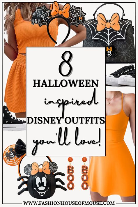 Wondering what to wear to Disney for Mickey’s Not So Scary Halloween party this fall? Here are eight cute and comfortable Halloween inspired Disney outfits you'll love! Mickeys Halloween Party Outfits, Disneybound Outfits Pixar, Halloween Costumes For Disney World, Disney Outfits In October, Disneybound Outfits Halloween, Disney Halloween Cruise Outfits, Mickey Not So Scary Halloween Outfit, Mnsshp Costume Ideas Women, Disney Outfits For Halloween