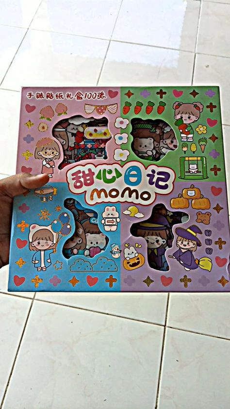 Stickers momo Stiker Momo 100 Pcs, Stiker Momo Cute, Sticker Momo, Momo Sticker, Sticker Aesthetic, Cool Pictures For Wallpaper, Pink Box, Twin Stars, Cute Cartoon Drawings