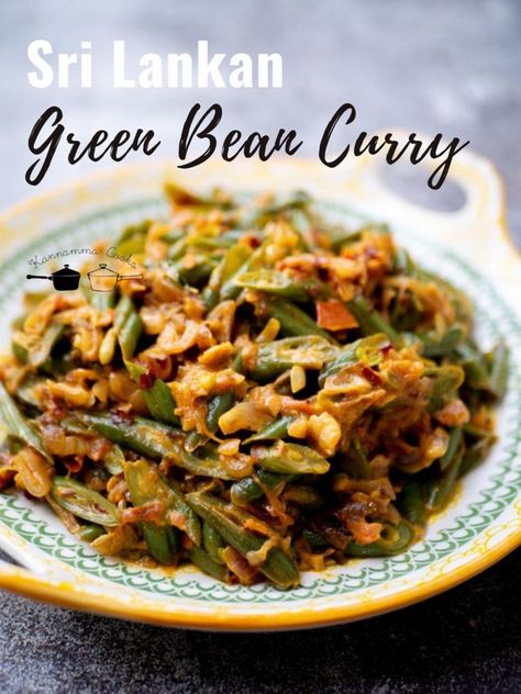 Green Bean Curry Recipes, Sri Lankan Vegetarian Recipes, Sri Lankan Green Bean Curry, Sri Lankan Chickpea Curry, Sri Lankan Vegetable Curry Recipes, Sri Lankan Potato Curry Recipe, Green Bean Curry, Sri Lankan Vegetable Curry, Mushroom Curry