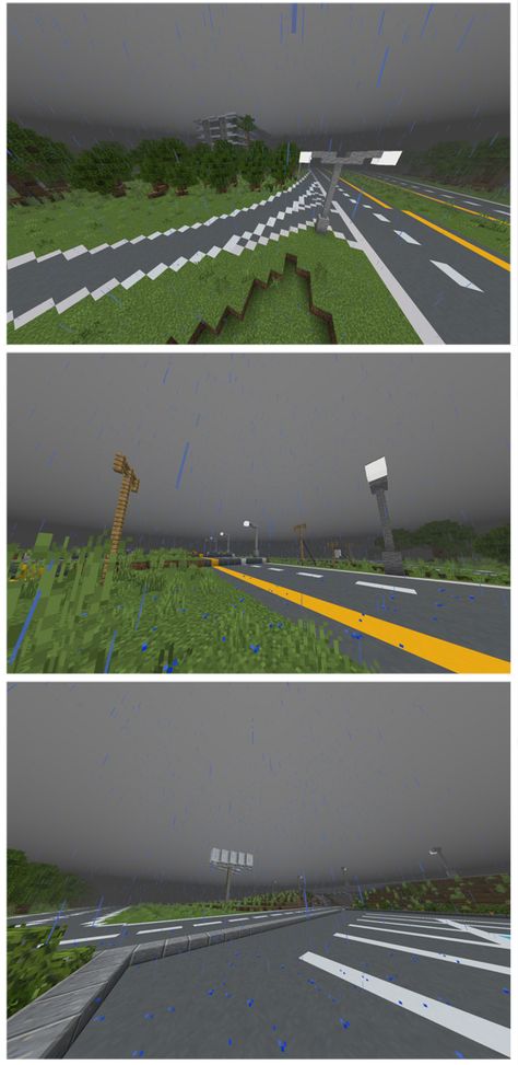 Roads In Minecraft, Minecraft Road Design, Minecraft Highway, Minecraft Roads Design, Minecraft Roads, Cottagecore Minecraft, Building Design Plan, City Inspiration, City School