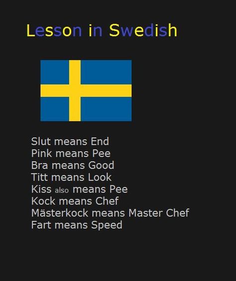 Swedish (LOL I just had to!) Hahaha miks ruotsin tunnilla ei kerrota näitä :D en oo ees aatellu/tienny näitä kaikkia ; D Swedish Quotes, Caroline Blomst, Welcome To Sweden, Cursed Stuff, Learn Swedish, Swedish Language, Sweden Language, Swedish Girls, Sweden Travel