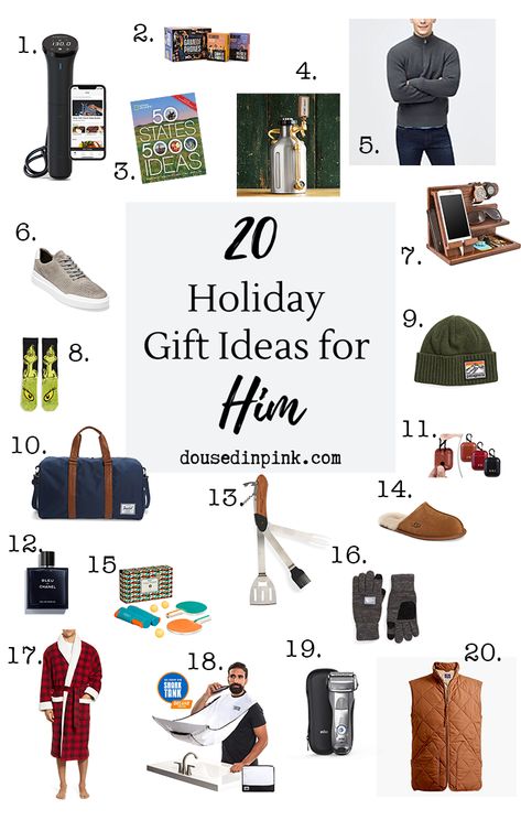 Having a hard time trying to find the right gift for the men in your life?  Here are 20 awesome Christmas gift ideas he will love this holiday season and are husband approved!   #giftguide #christmasgifts #giftideas #giftsformen #giftsforhim #holidaygiftsL Gift Hamper Ideas For Husband, Love Explosion, Xmas Gifts For Him, Unique Gifts For Boyfriend, Romantic Christmas Gifts, Box Folding, Happy Black Friday, Special Christmas Gift, Romantic Christmas